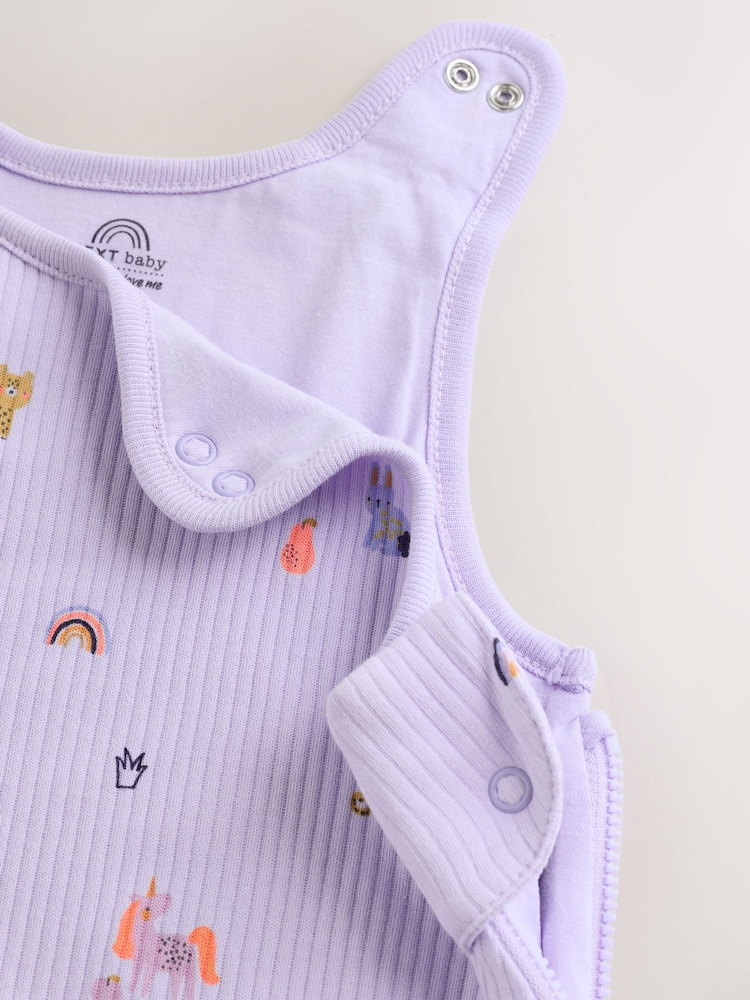 Lilac Mini Character 1 Tog Sleeveless Baby Sleep Bag - Image 6 of 6 Lilac Mini Character 1 Tog Sleeveless Baby Sleep Bag - Image 6 of 6
