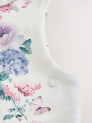 White Floral 1 Tog Sleeveless Baby Sleepbag - Image 6 of 7