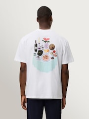 Les Deux White Cole Table T-Shirt - Image 1 of 5