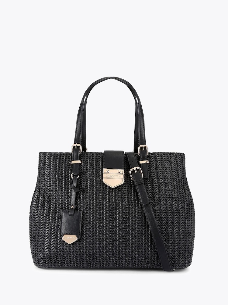 Carvela Maria Midi Weave Black Bag - Imagen 2 de 5