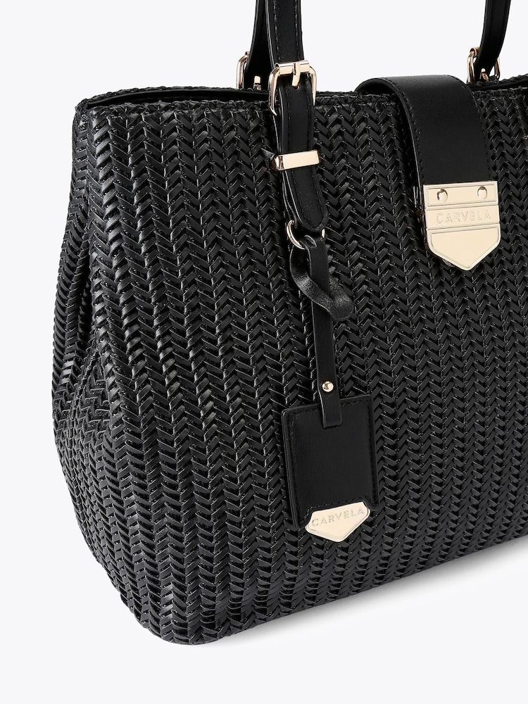 Carvela Maria Midi Weave Black Bag - Imagen 5 de 5