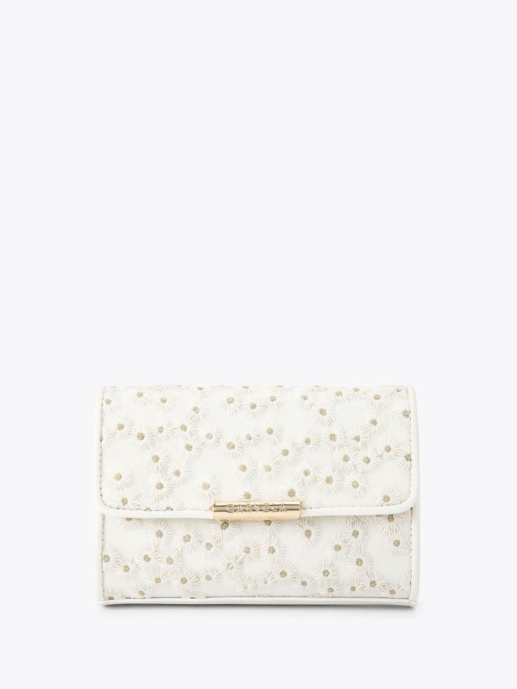 Carvela Cream Positano Daisy Clutch Bag - Image 1 of 4