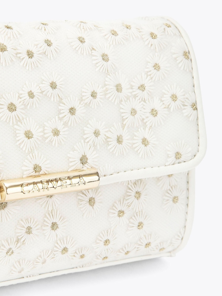 Carvela Cream Positano Daisy Clutch Bag - Image 4 of 4