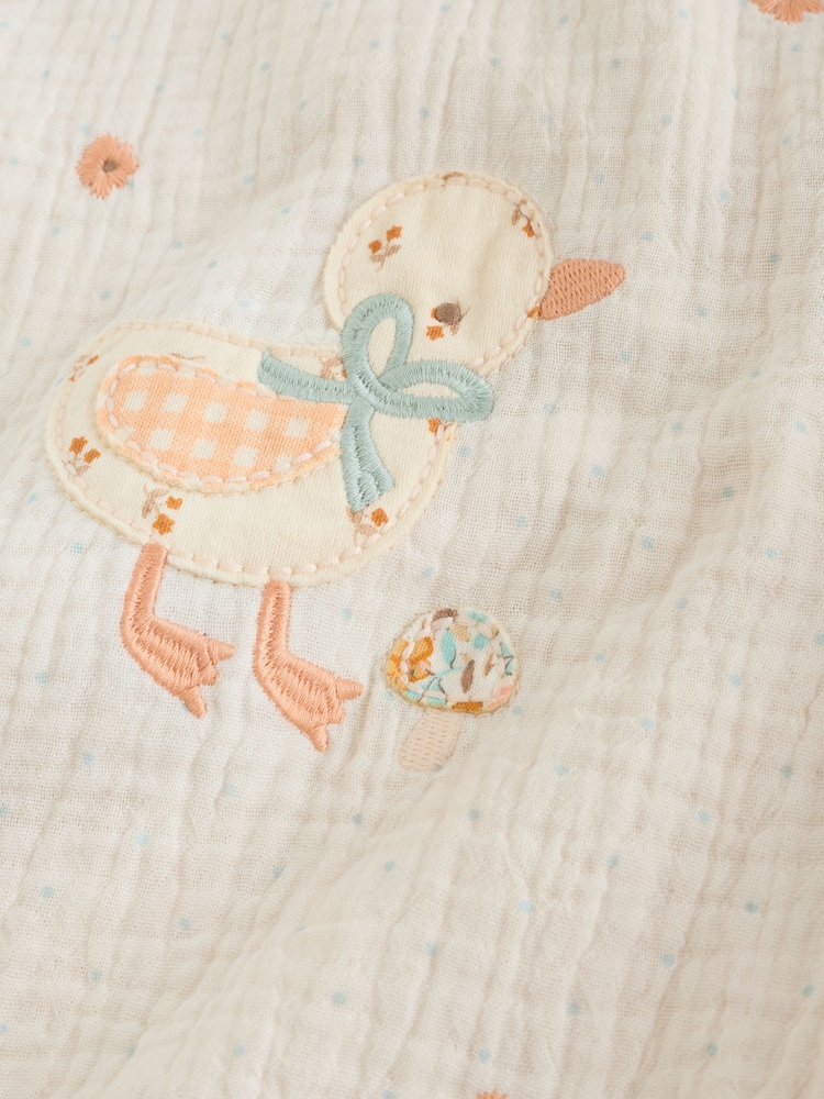 Neutral Bunny Duck Scene 1 Tog Sleeveless Baby Sleep Bag - Image 9 of 9