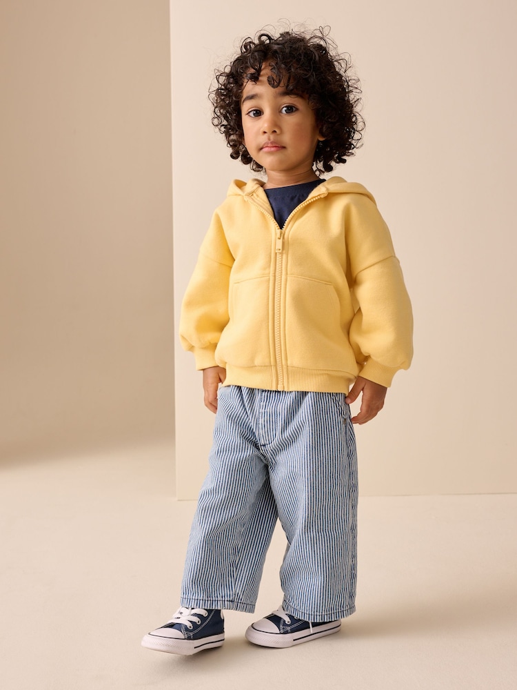 Buttermilk Yellow Zip Thru Hoodie (3mths-7yrs) - Image 2 of 3