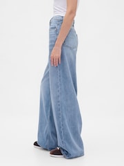 Gap Light Wash Blue Mid Waisted UltraSoft Baggy Jeans - Image 3 of 9
