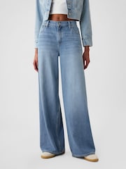 Gap Light Wash Blue Mid Waisted UltraSoft Baggy Jeans - Image 7 of 9