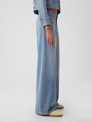 Gap Light Wash Blue Mid Waisted UltraSoft Baggy Jeans - Image 8 of 9