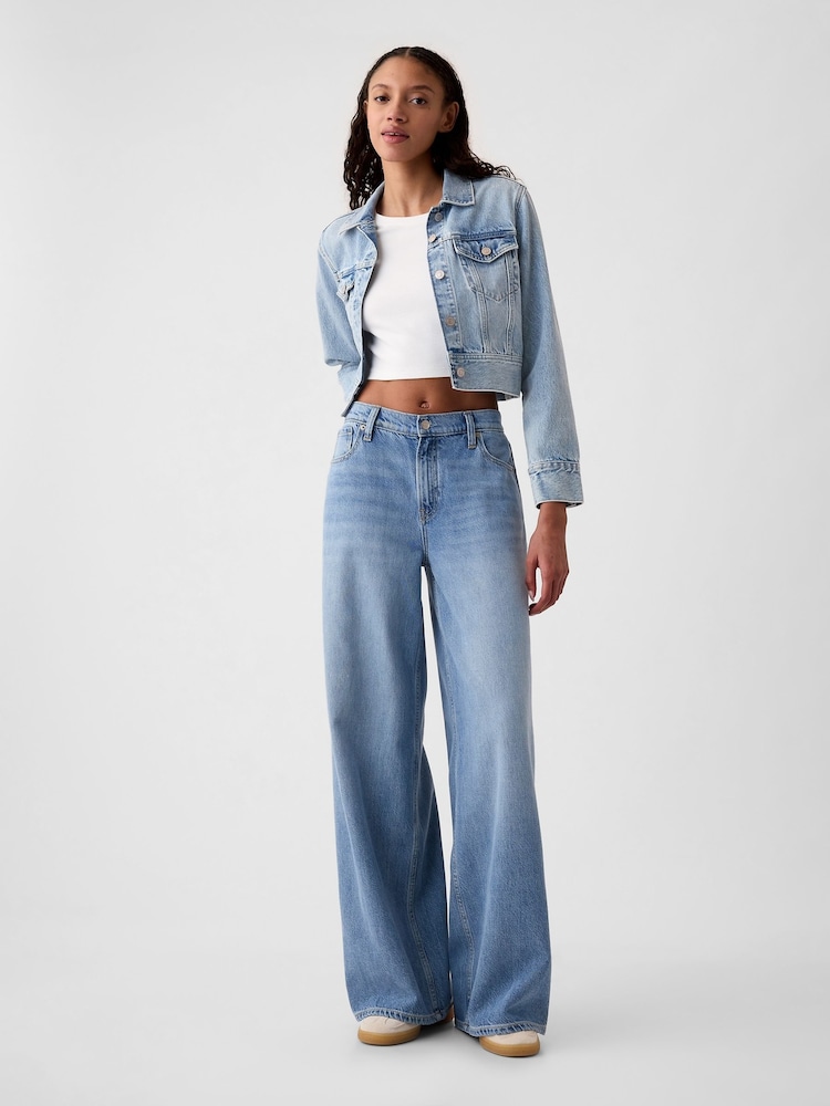 Gap Light Wash Blue Mid Rise Ultra Soft Baggy Jeans - Image 8 of 8 Gap Light Wash Blue Mid Rise Ultra Soft Baggy Jeans - Image 8 of 8