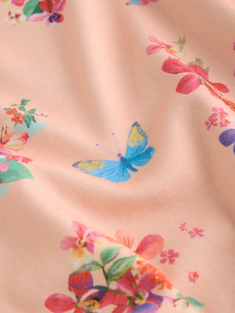 Pink Peach Floral 0.5 Tog Sleeveless Baby Sleep Bag - Image 6 of 6 Pink Peach Floral 0.5 Tog Sleeveless Baby Sleep Bag - Image 6 of 6