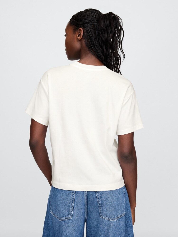 Gap White Supima® Cotton Relaxed T-Shirt - Image 2 of 5