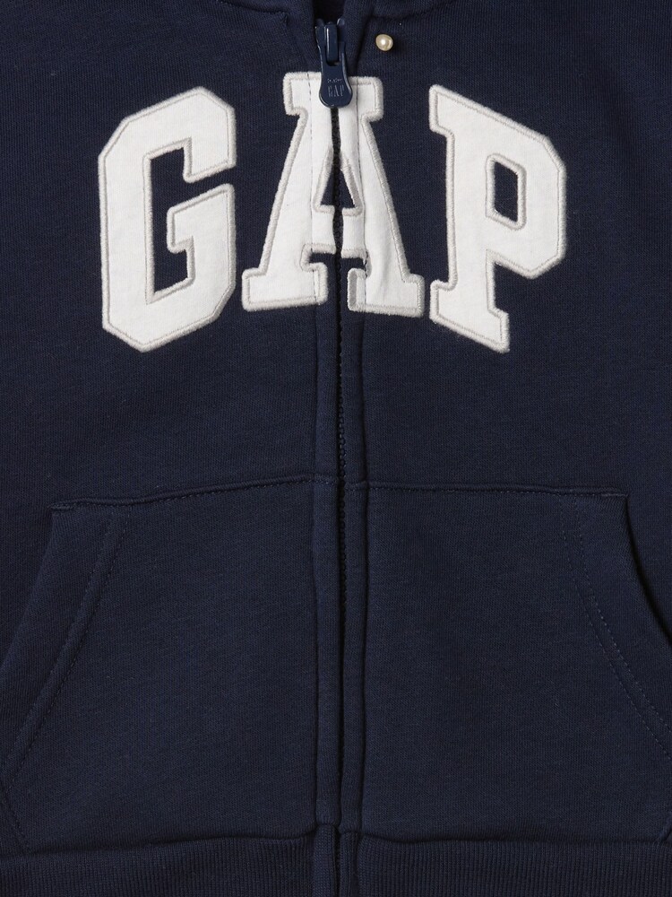 Gap Navy Blue Vintage Logo Full Zip Hoodie (6mths-5yrs) (6mths-5yrs) - Image 3 of 3
