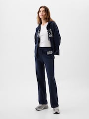 Gap Navy Blue Logo Fleece Joggers - Image 1 of 4
