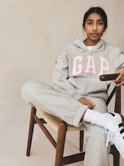 Gris - Pantalones de chándal con logo Heritage de Gap (4-13 años) - Imagen 3 de 5
