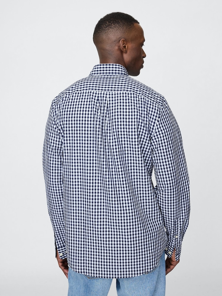 Gap Blue Cotton Poplin Classic Shirt - Image 2 of 8 Gap Blue Cotton Poplin Classic Shirt - Image 2 of 8