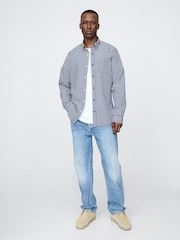 Gap Blue Cotton Poplin Classic Shirt - Image 3 of 8