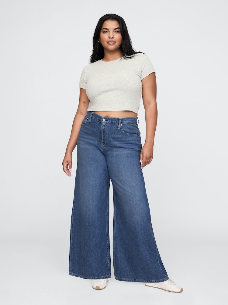 Gap Blue Mid Waisted UltraSoft Baggy Jeans - Image 2 of 9