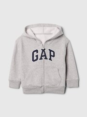Gap Grey Vintage Logo Full Zip Hoodie (6mths-5yrs) (6mths-5yrs) - Image 1 of 3