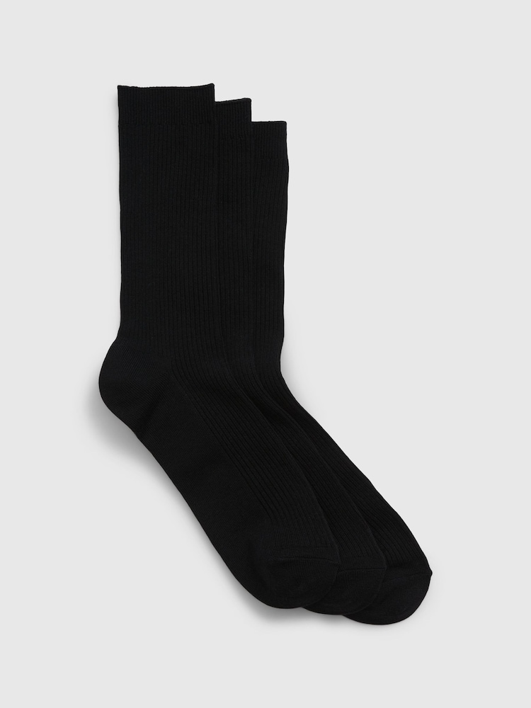 Gap Black Crew Socks 3-Pack - Image 1 of 1