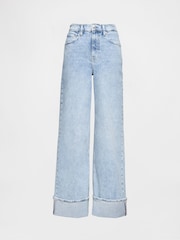 Gap Blue High Waisted Stride Cuffed Wide-Leg Jeans - Image 5 of 6