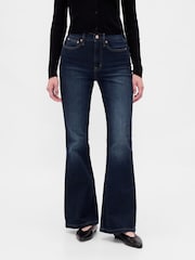 Gap Dark Wash Blue High Waisted 70s Flare Jeans - Image 1 of 5