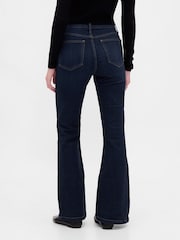 Gap Dark Wash Blue High Waisted 70s Flare Jeans - Image 2 of 5