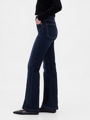 Gap Dark Wash Blue High Waisted 70s Flare Jeans - Image 3 of 5