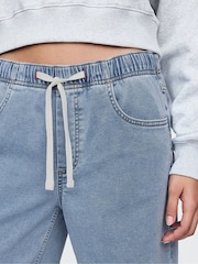 Gap Light Wash Blue Mid Rise Knit Easy Baggy Jeans - Image 5 of 8