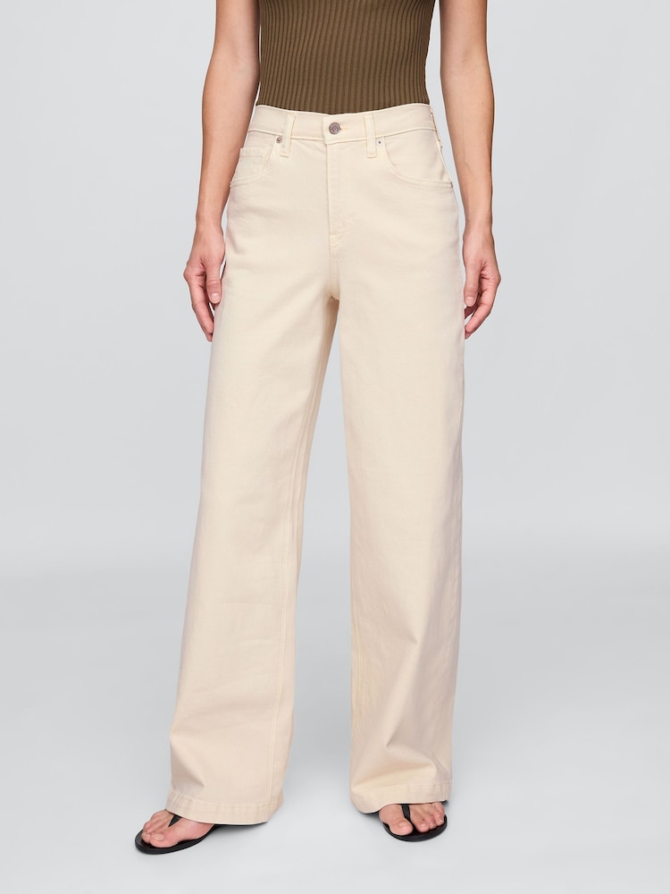Gap Black High Waisted Stride Wide-Leg Jeans - Image 2 of 8
