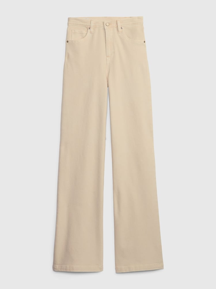 Gap Black High Waisted Stride Wide-Leg Jeans - Image 8 of 8