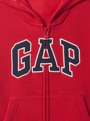 Gap Red Zip Up Relaxed Logo Zip Hoodie (6mths-5yrs) - Image 8 of 8