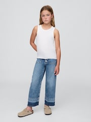 Gap Blue High Rise Stride Wide-Leg Ankle Jeans (5-13yrs) - Image 3 of 5