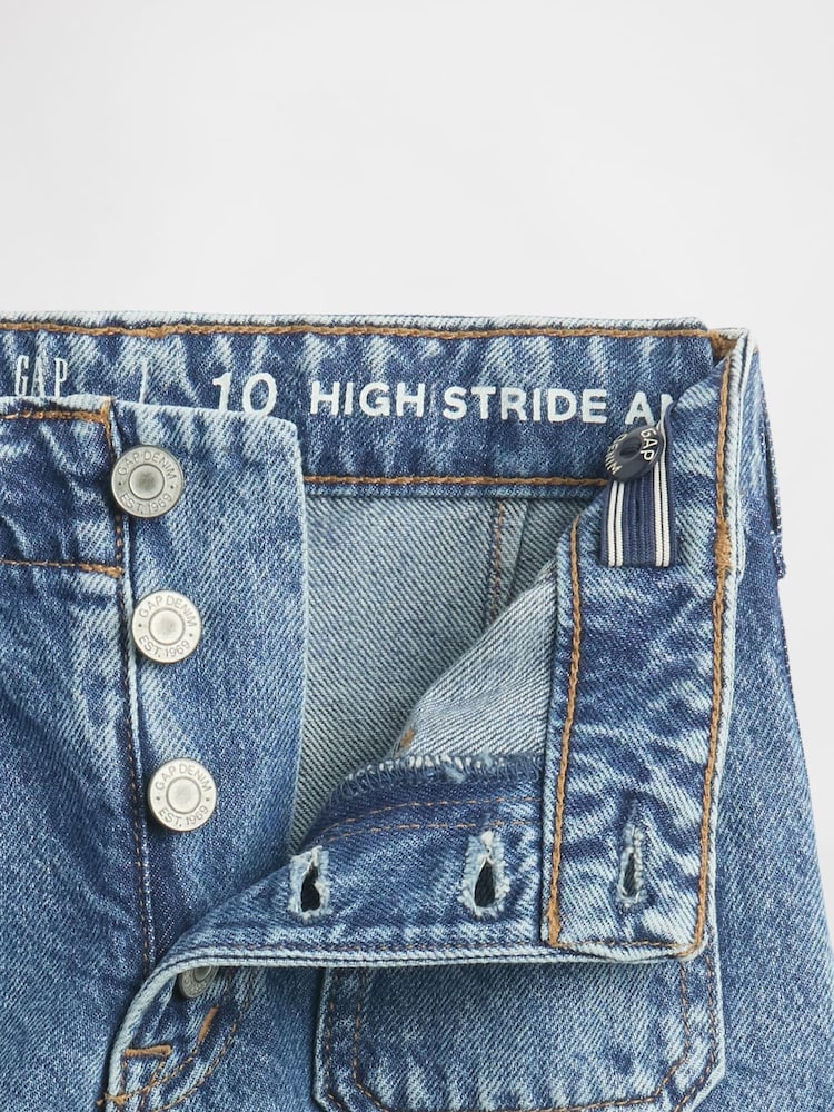 Gap Blue High Rise Stride Wide-Leg Ankle Jeans (5-13yrs) - Image 5 of 5 Gap Blue High Rise Stride Wide-Leg Ankle Jeans (5-13yrs) - Image 5 of 5