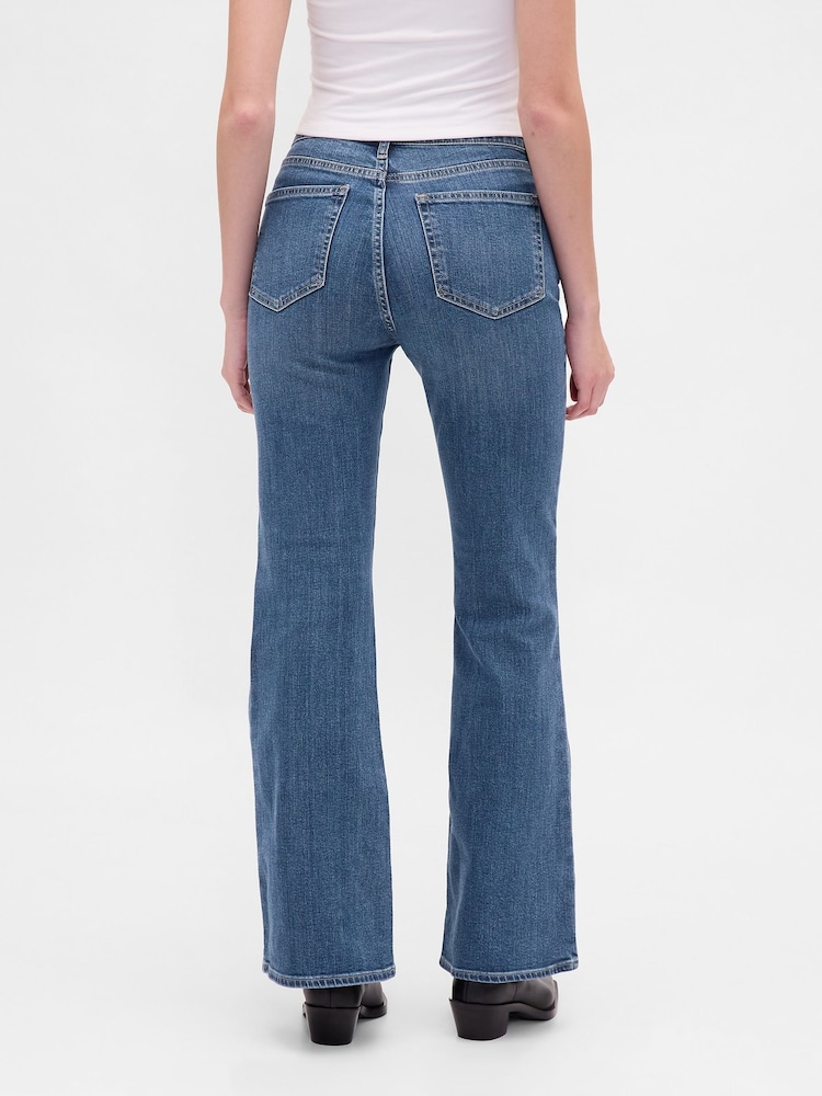 Gap Blue High Waisted 70s Flare Jeans - Image 2 of 6 Gap Blue High Waisted 70s Flare Jeans - Image 2 of 6