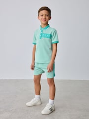 أخضر - طقم من قميص بولو مزركش وشورت من Baker By Ted Baker - صورة 1 من 15