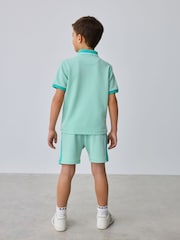 أخضر - طقم من قميص بولو مزركش وشورت من Baker By Ted Baker - صورة 3 من 15