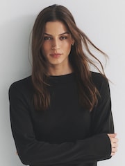 The Set 3 Pack Fine Knitted Crew Neck Jumpers Black/Brown/Neutral - Image 12 of 15