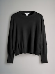 حزمة من 3 كنزة بياقة بحافة مستديرة محبوكة من نسيج رقيق من The Set - صورة 3 من 6