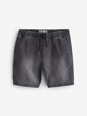 Grey Denim Pull On Shorts - Image 1 of 1