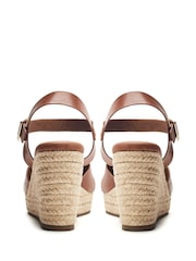 Marrón - Moda in Pelle Jasminium Cross-Over Jute Wedges - Imagen 3 de 4