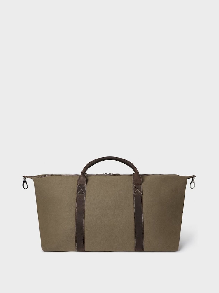Osprey London Green The Hunter XL Canvas & Leather Weekender Bag - Image 2 of 5