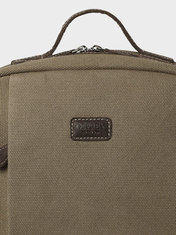 Osprey London Green The Hunter Canvas & Leather Backpack - Image 5 of 5