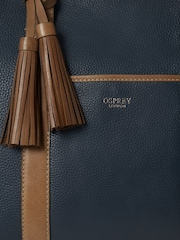 Osprey London Blue The Savanna Leather Weekender Bag - Image 5 of 5