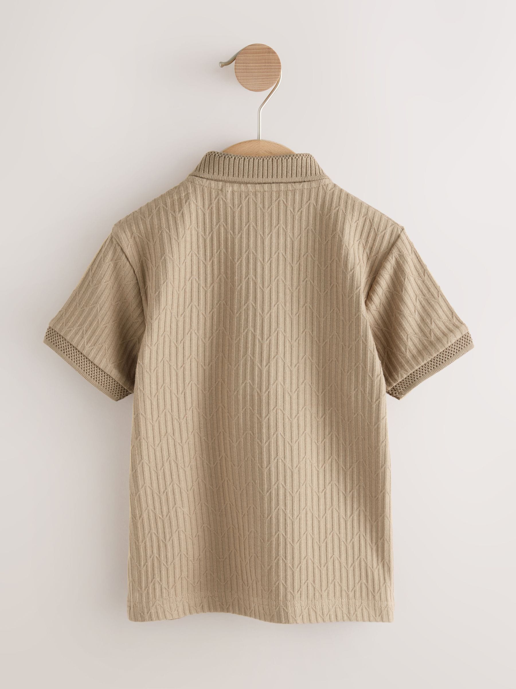 トップス STONE  19SS Cotton Jersey Polo-XL Buy Stone Textured Short Sleeve Polo Shirt (3mths-7yrs) from Next USA
