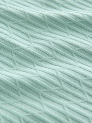 Aqua Blue Textured Short Sleeve Polo Shirt (3mths-7yrs) - Image 8 of 8