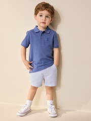 Bright Blue Short Sleeve Polo Shirt (3mths-7yrs) - Image 3 of 4