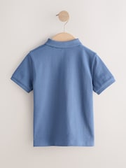 Bright Blue Short Sleeve Polo Shirt (3mths-7yrs) - Image 6 of 8