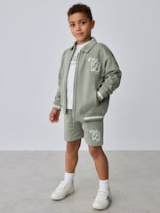 Baker by Ted Baker Green Varsity Jacket, T-Shirt and Shorts Set - Image 1 of 17