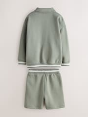 Baker by Ted Baker Green Varsity Jacket, T-Shirt and Shorts Set - Image 10 of 17