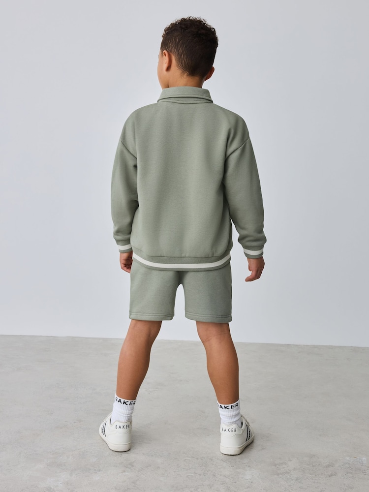 Baker by Ted Baker Green Varsity Jacket, T-Shirt and Shorts Set - Image 2 of 17